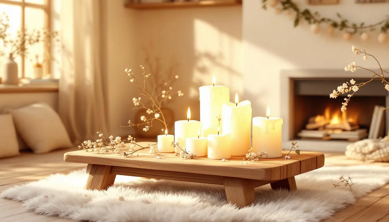 Aromatic candles for a cozy ambiance, perfect for relaxation.
