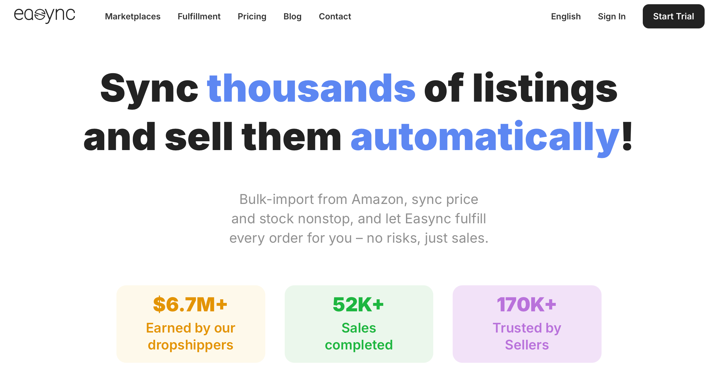 ebay product research tools - easync
