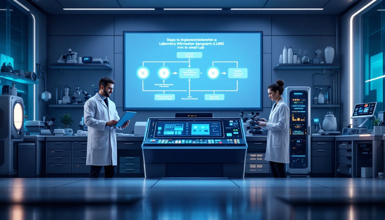 Steps to implement LIMS in a small lab, with a focus on regulatory compliance.