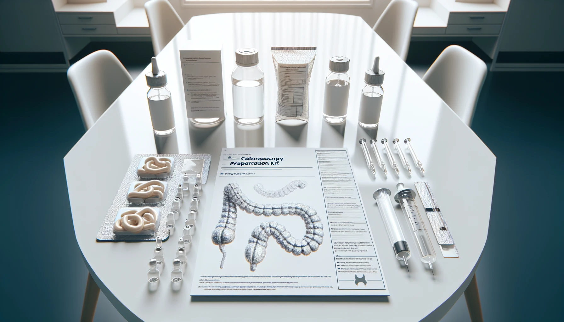 Preparation kit for a colonoscopy procedure