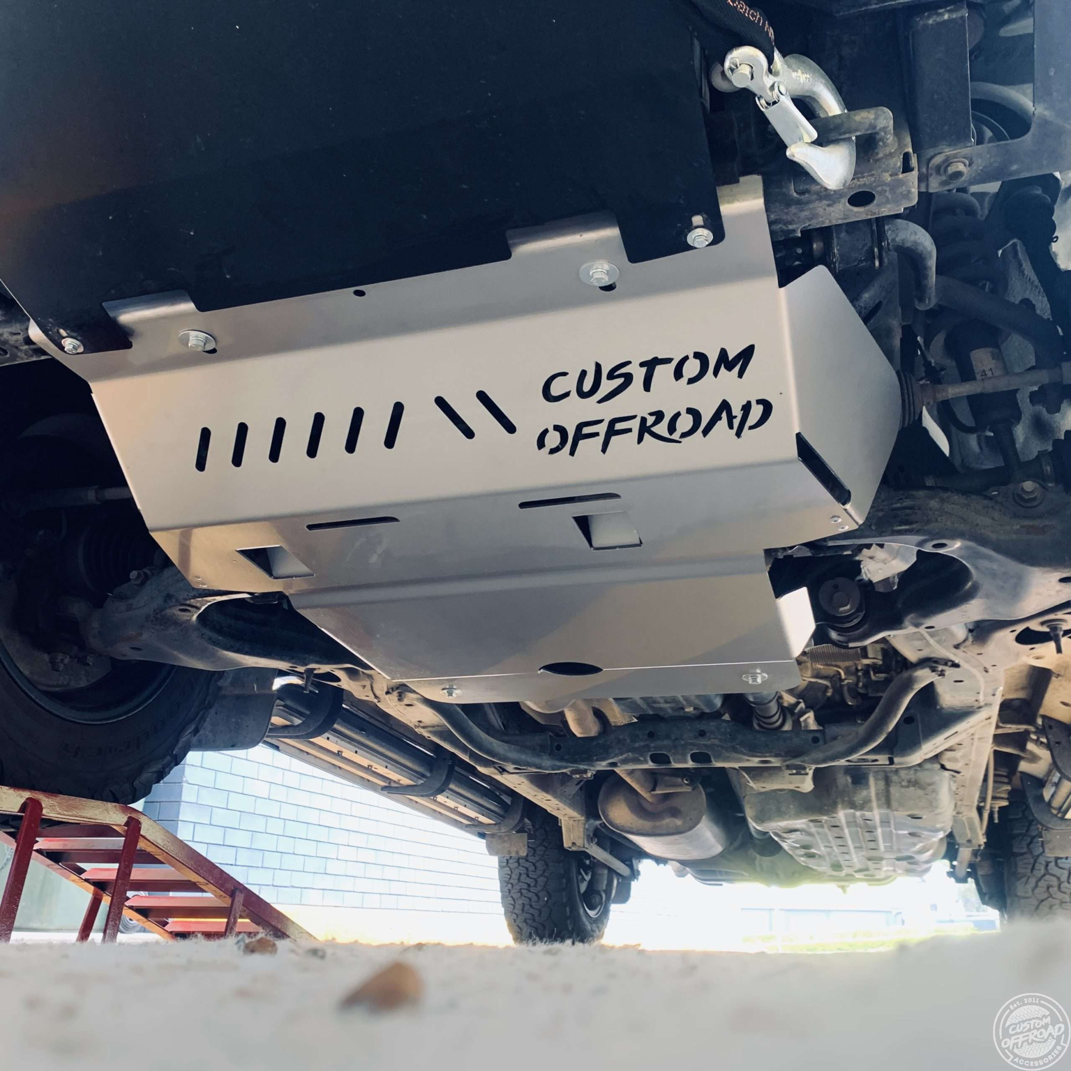 custom offroad bash plates on toyota prado underbody protection toyota hilux isuzu dmax nissan navara