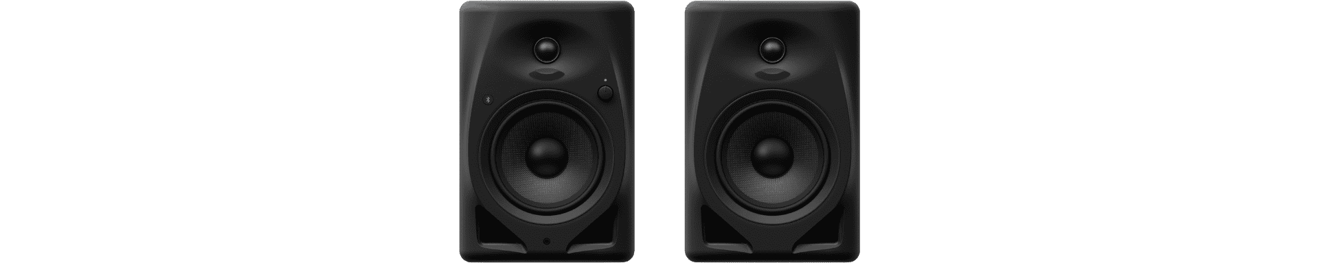 Pioneer DJ DM-50D-BT speakers, which include Bluetooth connectivity, are ideal for small setups requiring multiple audio inputs.