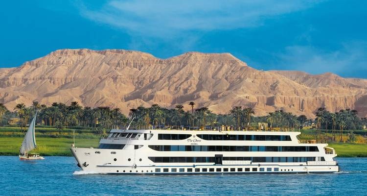 A scenic view of the Nile River during a cruise.