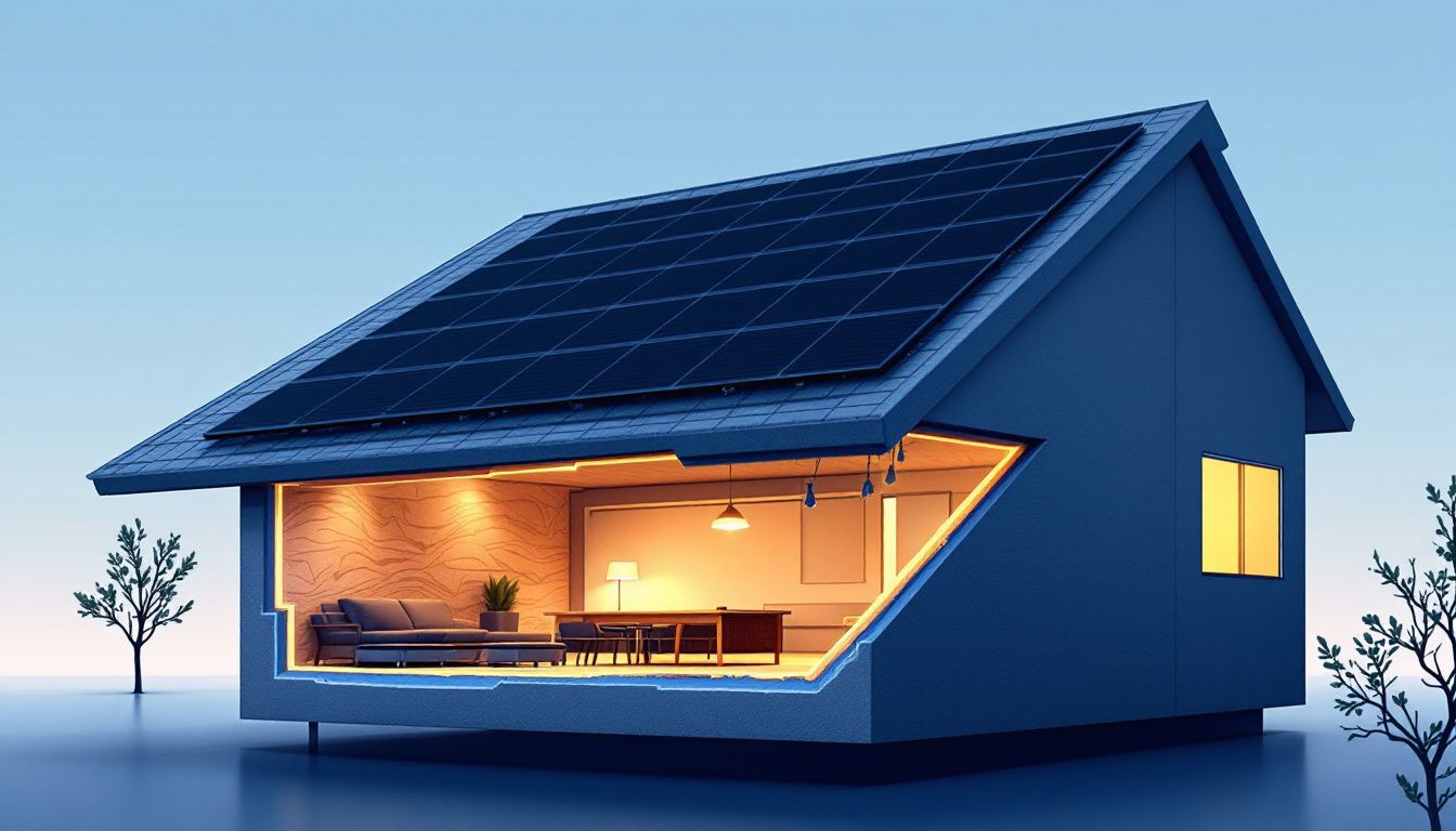 An image illustrating the long-term impact of solar panels on roof structure and lifespan.