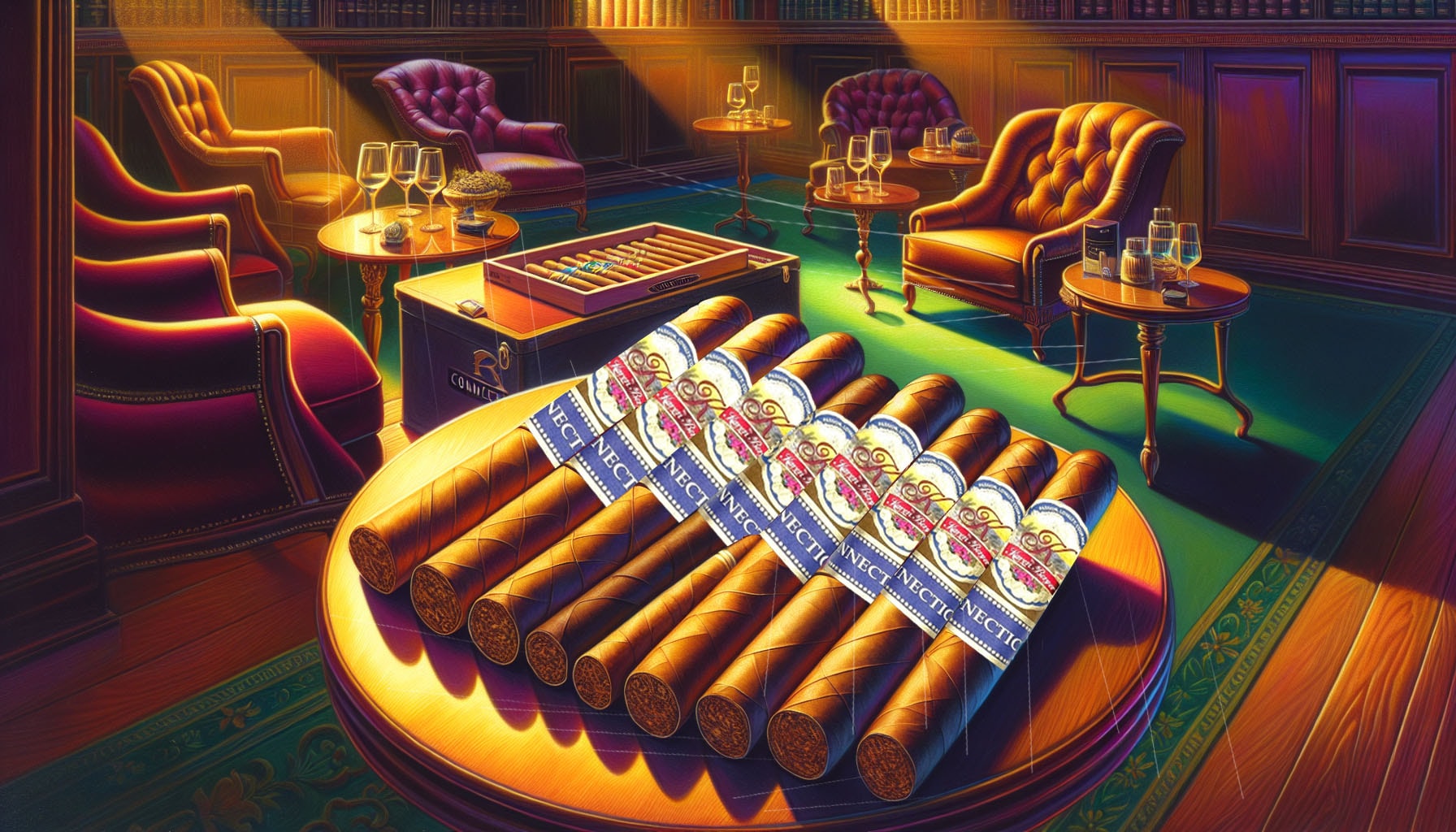 An artistic representation of K by Karen Berger Connecticut cigars.