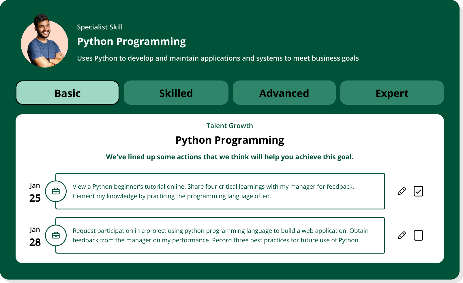 skill development 0/2–5 talent acquisition 1/1–2 workforce risk 1/1–3 business leaders 0/1–2 career development 7/1 skills based approach 0/1–2 deep learning 1/1–2 employee development 0/1–3 operating system 1/3–5 personalized development plans 0/1