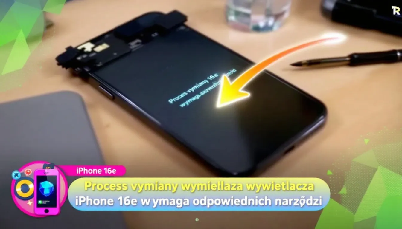 Proces wymiany wyświetlacza iPhone 16e wymaga odpowiednich narzędzi.