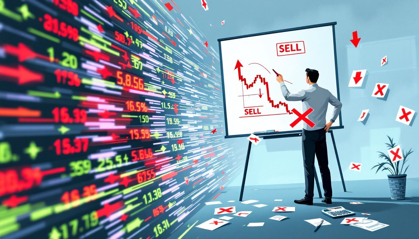 An illustration demonstrating the concept of short selling in the stock market.