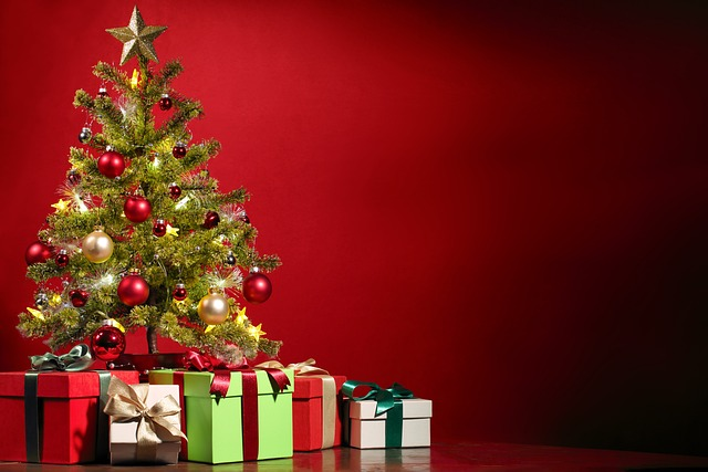 christmas, christmas tree, presents