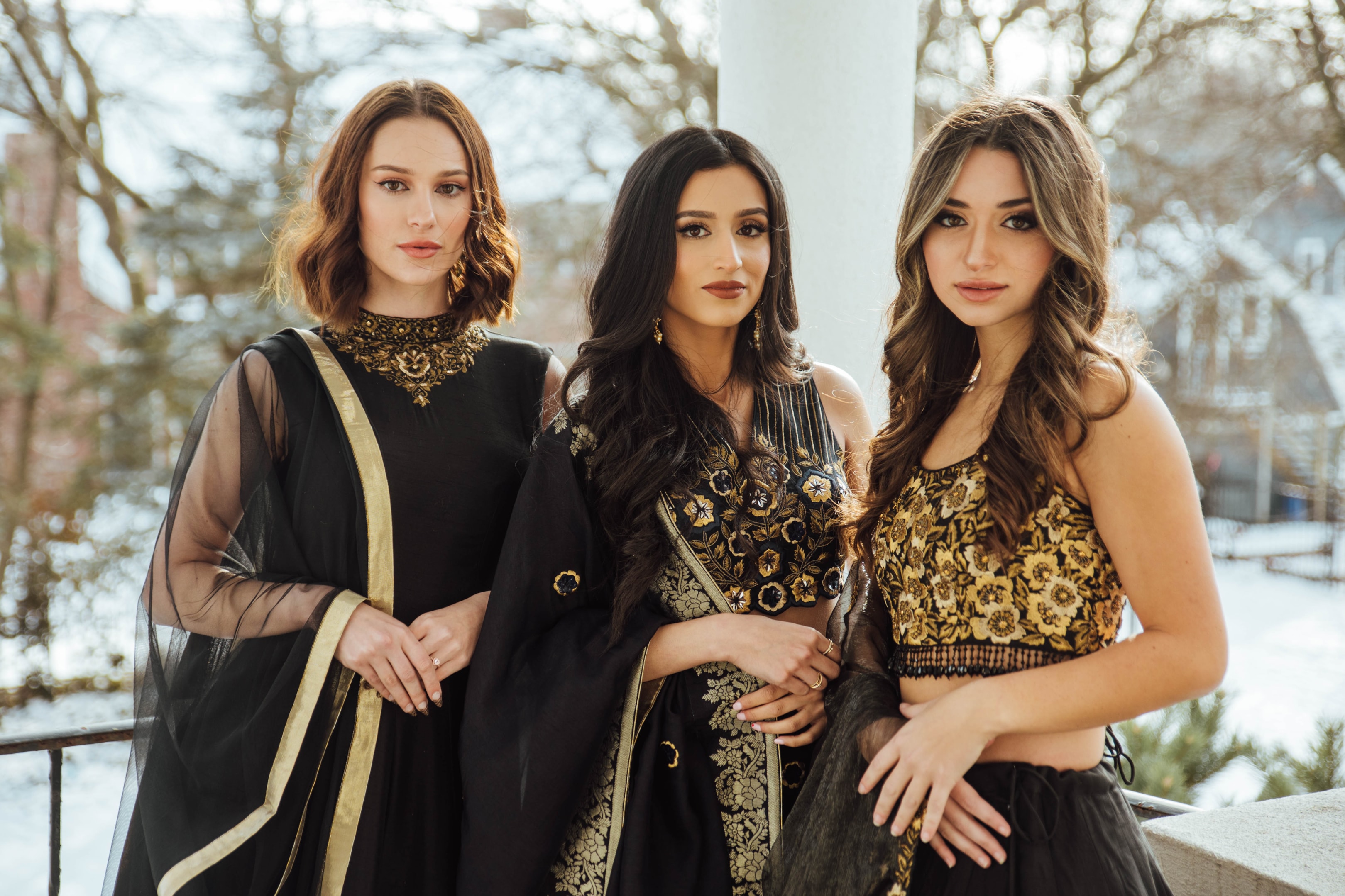 Traditional Indian attire for female guests at weddings.