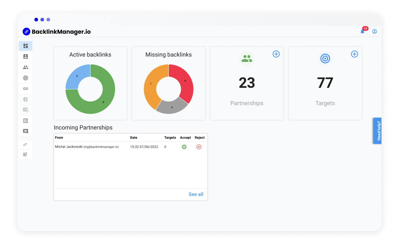 getting complete overview of your backlink profile with BacklinkManager