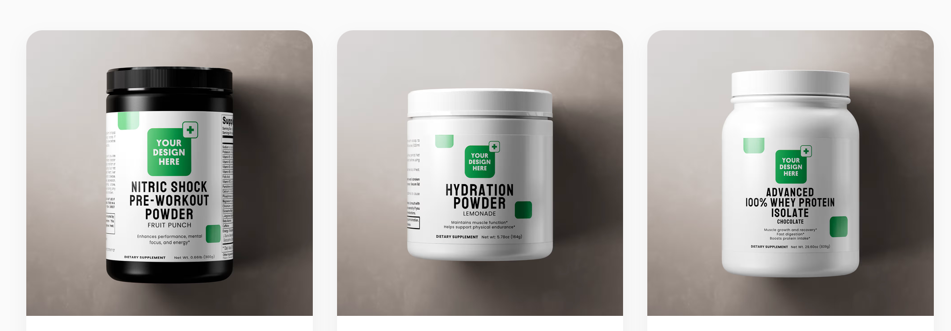 white label products - health supplements