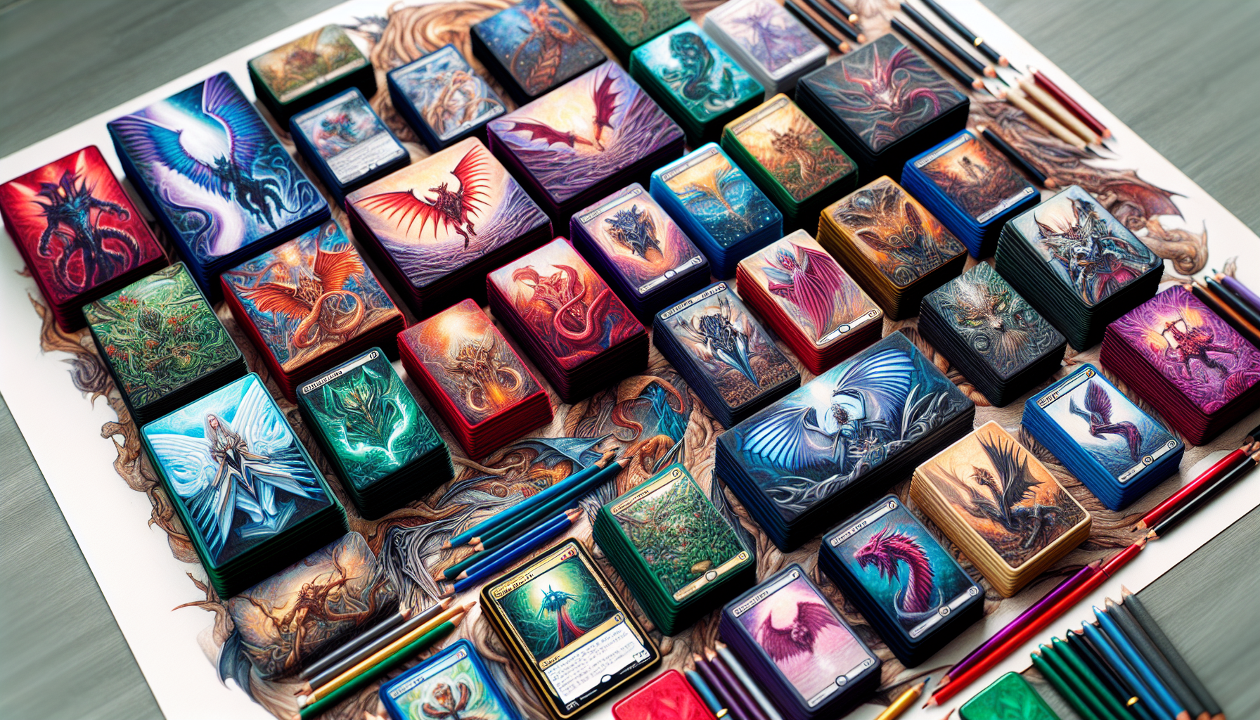 A visual representation of different types of MTG card sleeves available in the market.