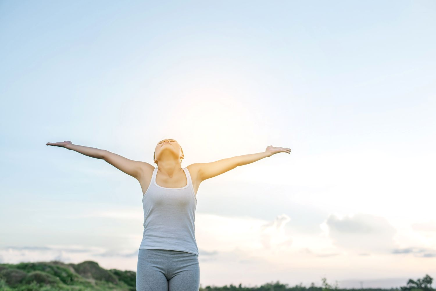 woman showing gratitude