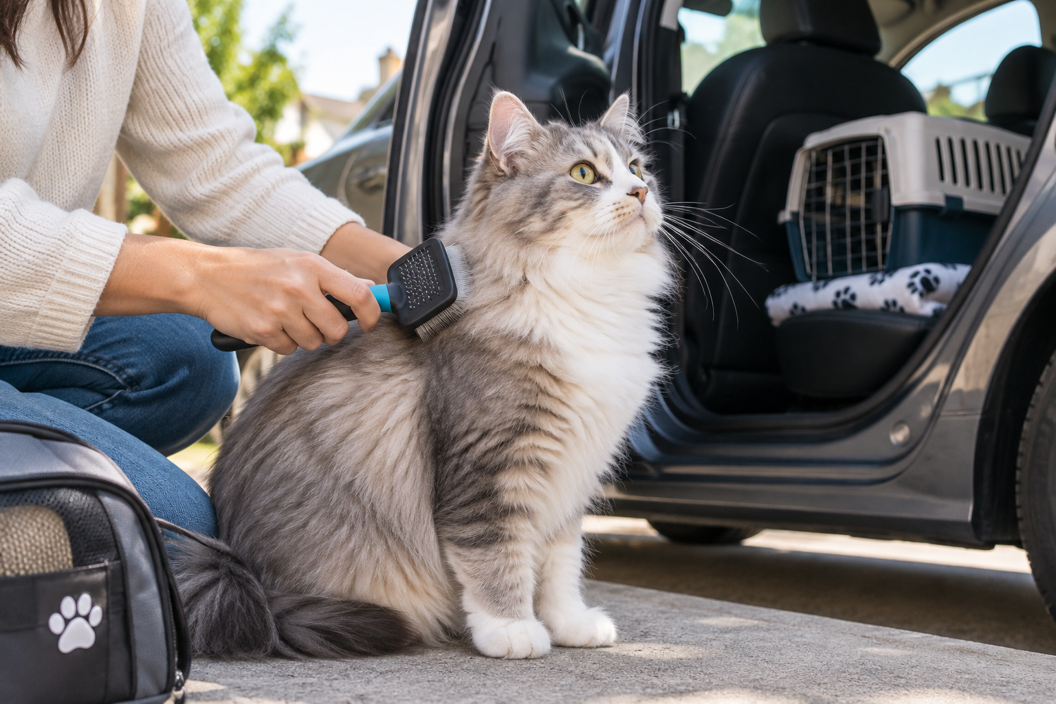 Grooming the Cat Before the Trip