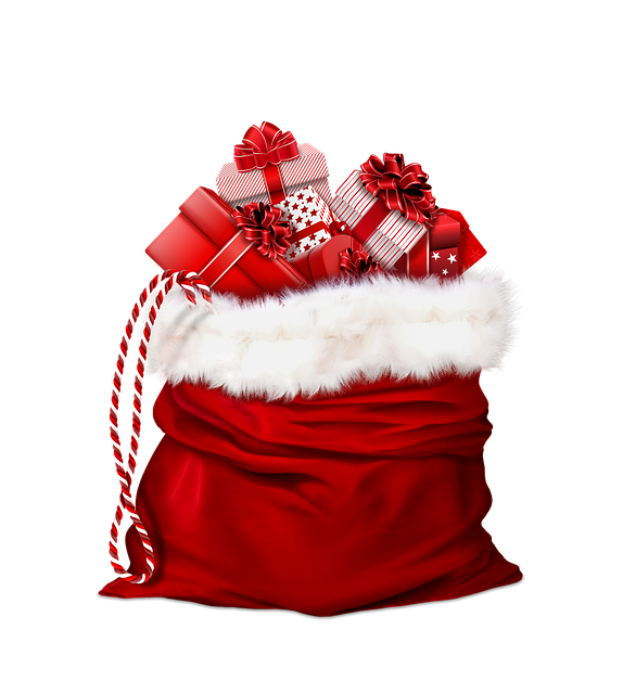 santa claus, gifts, red