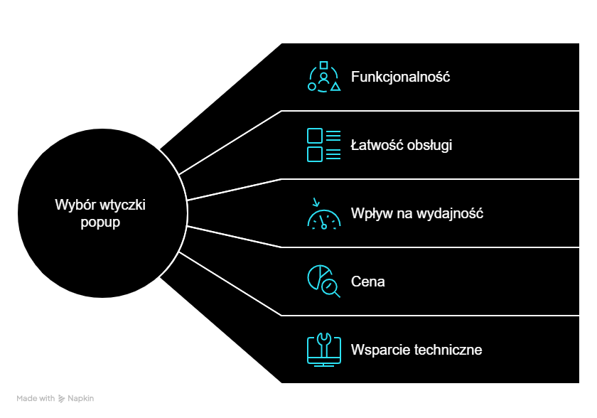 czynniki wyboru wtyczki popup WordPress.