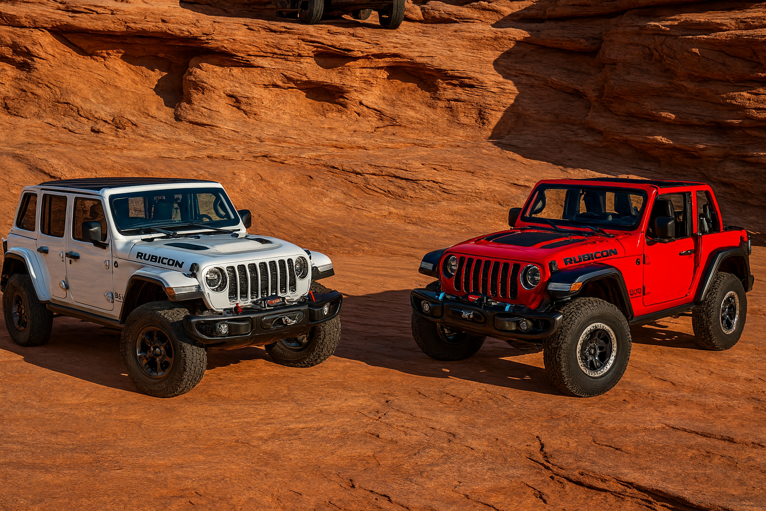 Jeep Wrangler 2-Door Vs Jeep Wrangler 4-Door size comparison