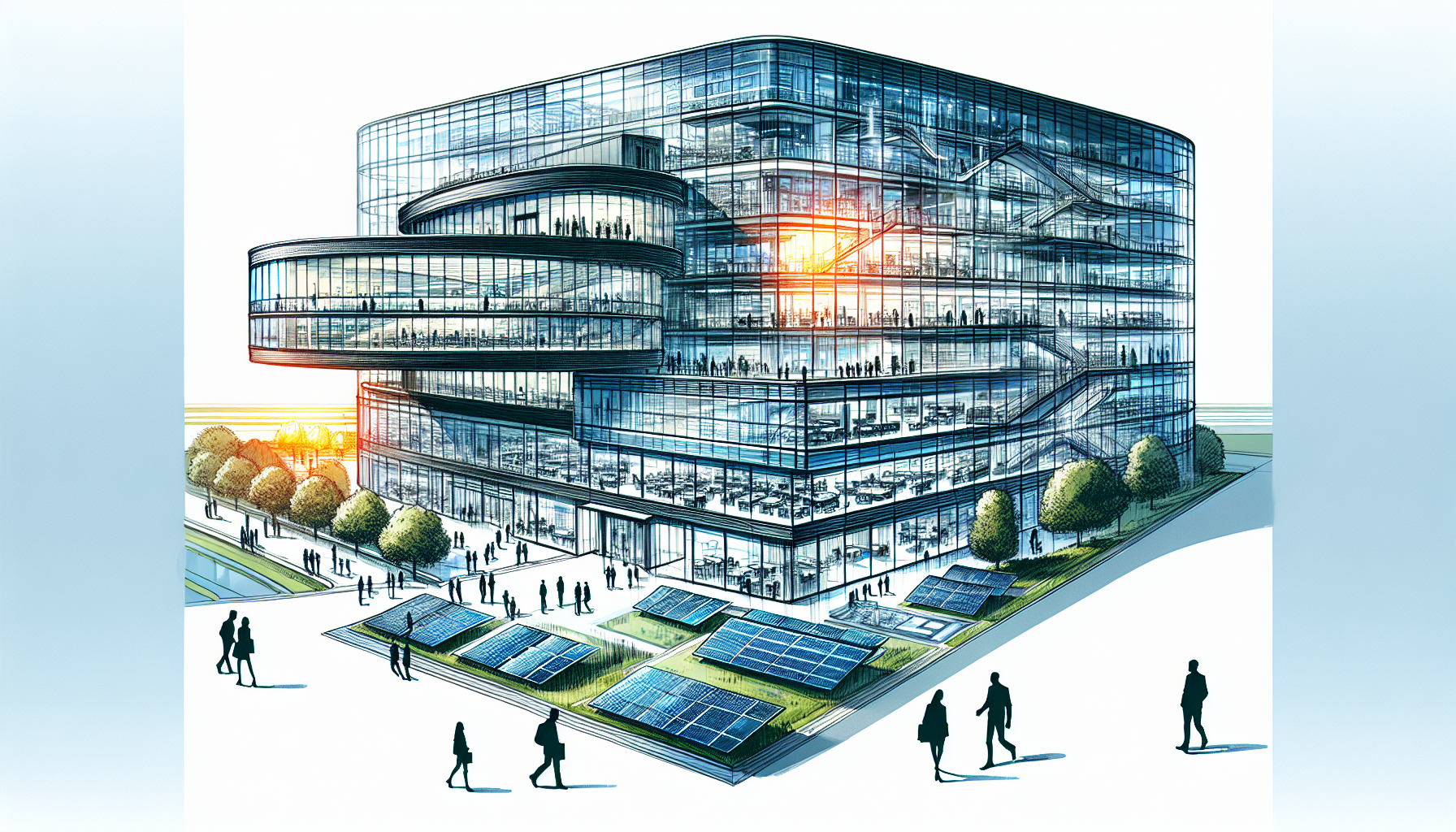 Illustration of Infineon Technologies headquarters