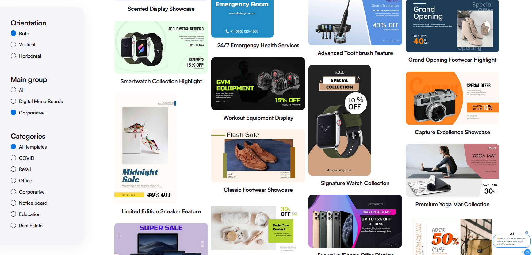 customize your android digital signage template