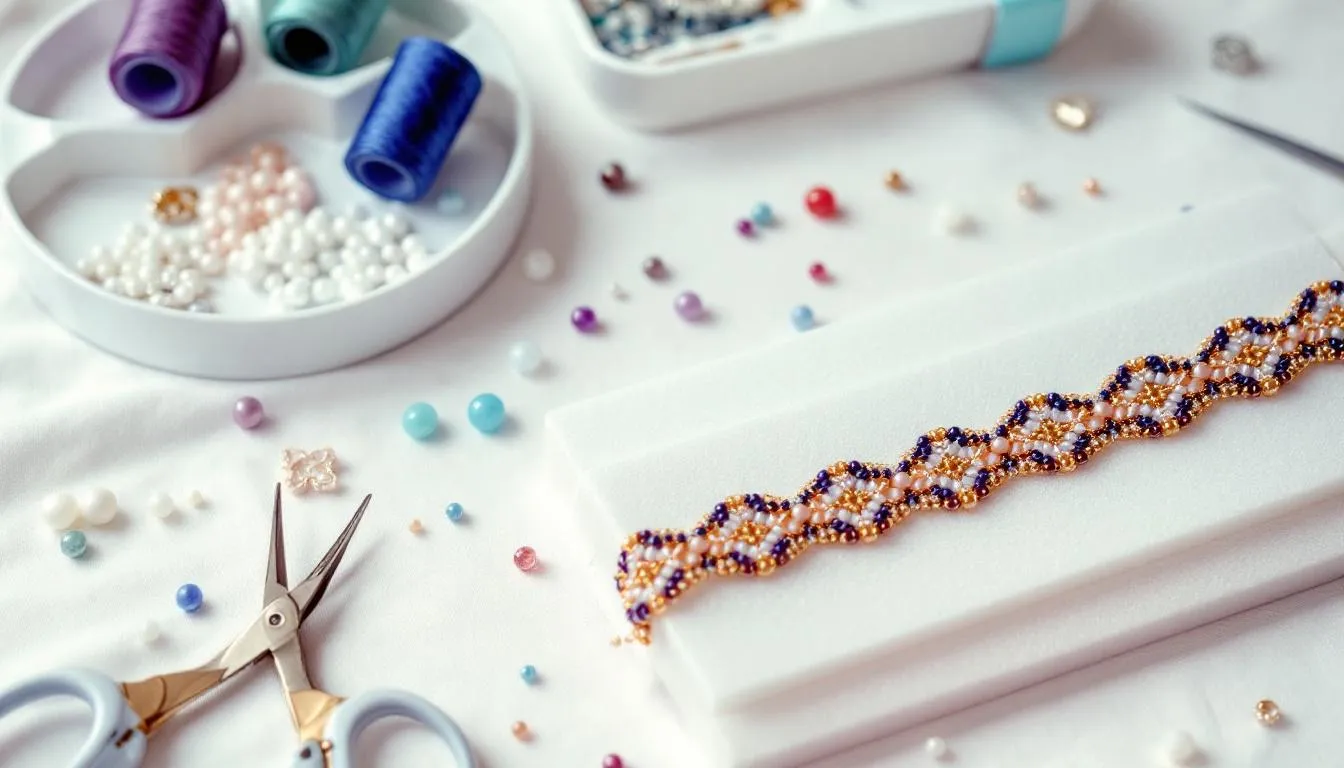 The image showcases a vibrant collection of beaded jewellery, including necklaces, bracelets, and earrings, made from a variety of materials such as pearls and turquoise beads. This creative assortment highlights different styles and colours, perfect for adding a unique touch to any outfit or as a thoughtful gift.