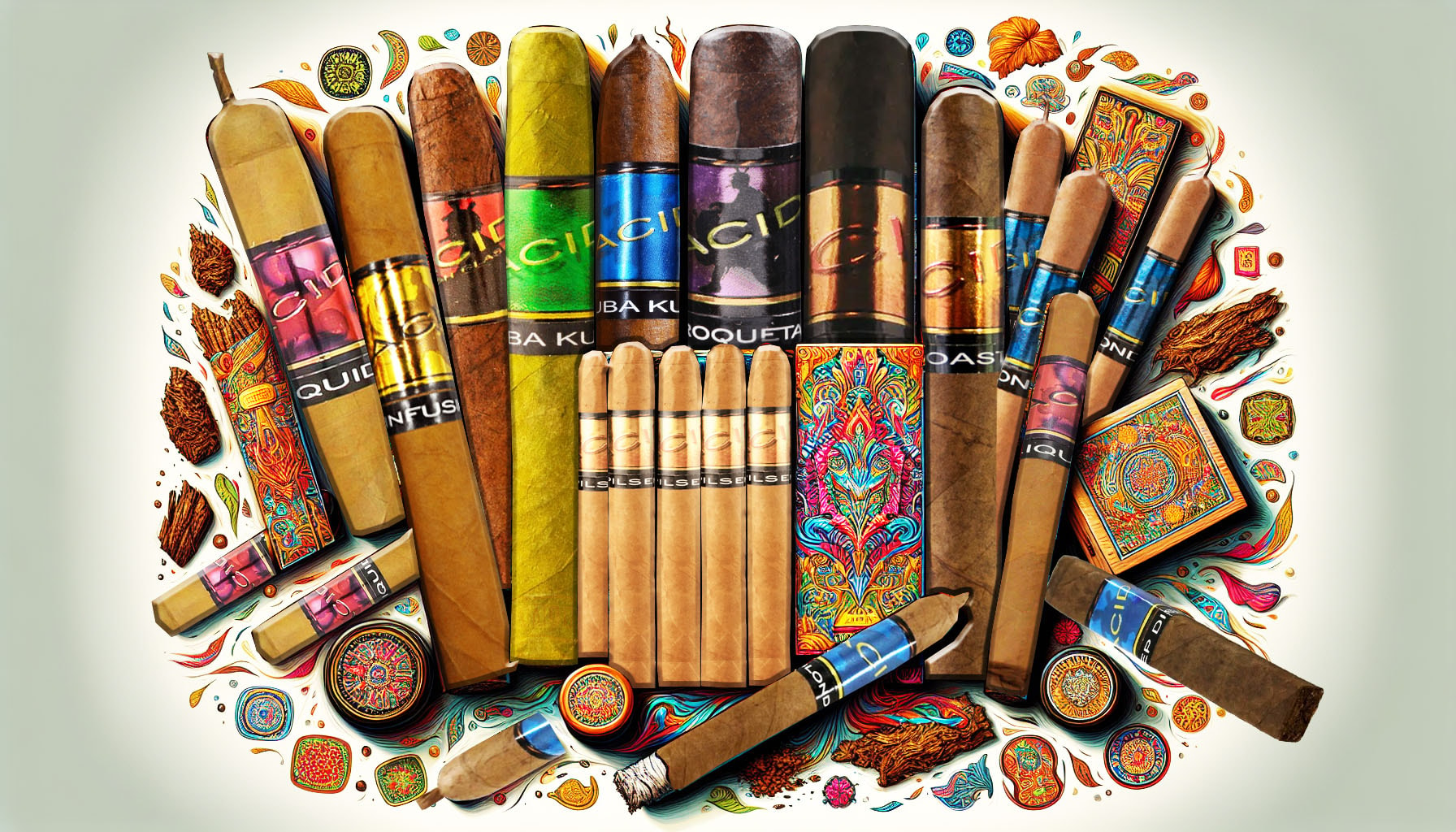 An overview of various ACID cigars including flavored cigars.