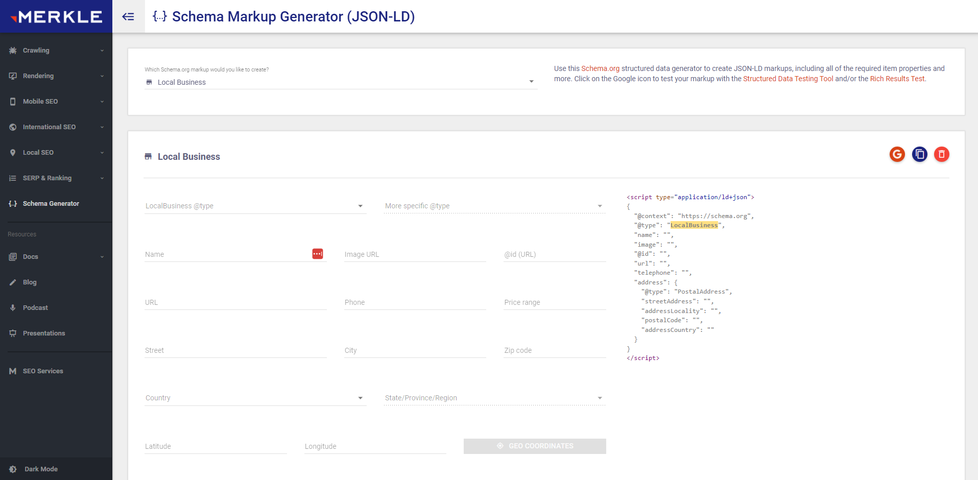 schema markup generator