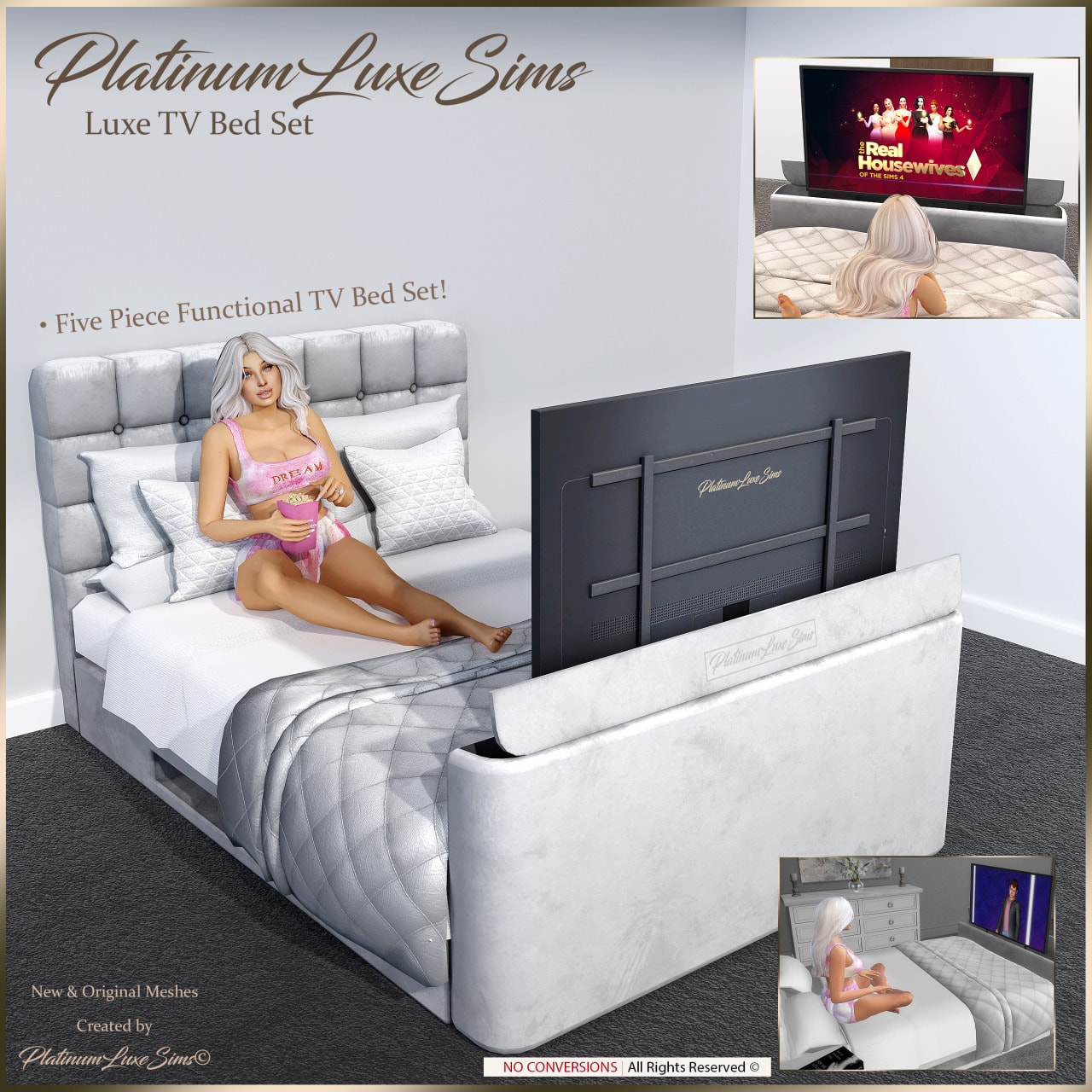 Luxe TV Bed Set