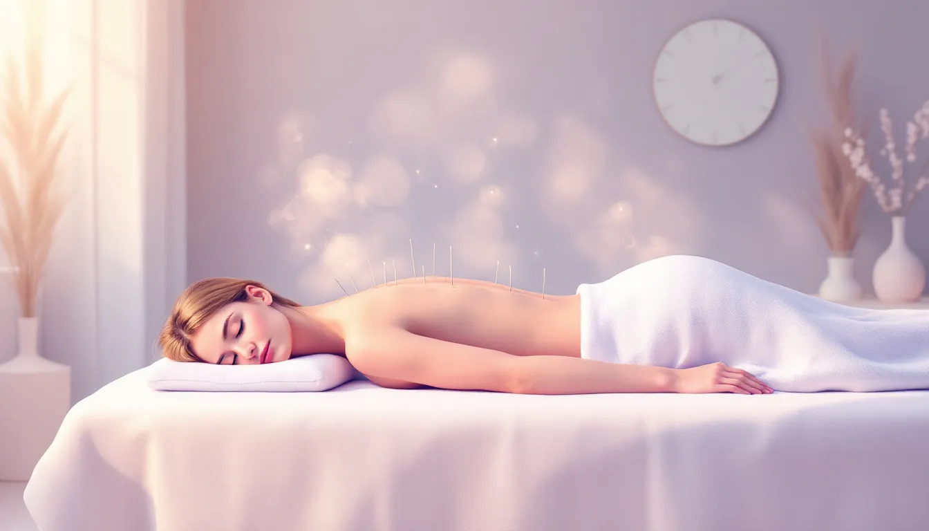 An image showcasing pain relief through cold exposure and acupuncture.