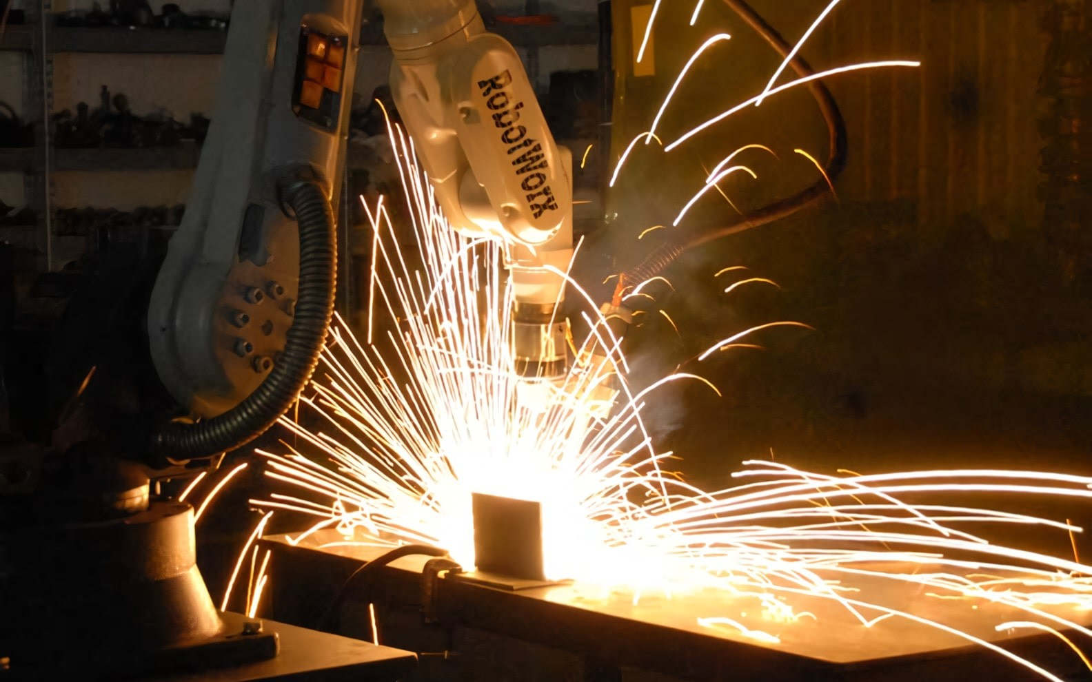 Laser Welding Robot on a Work Bench