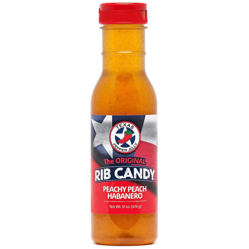 Texas Pepper Jelly Peachy Peach Habanero Rib Candy - 17oz Bottle