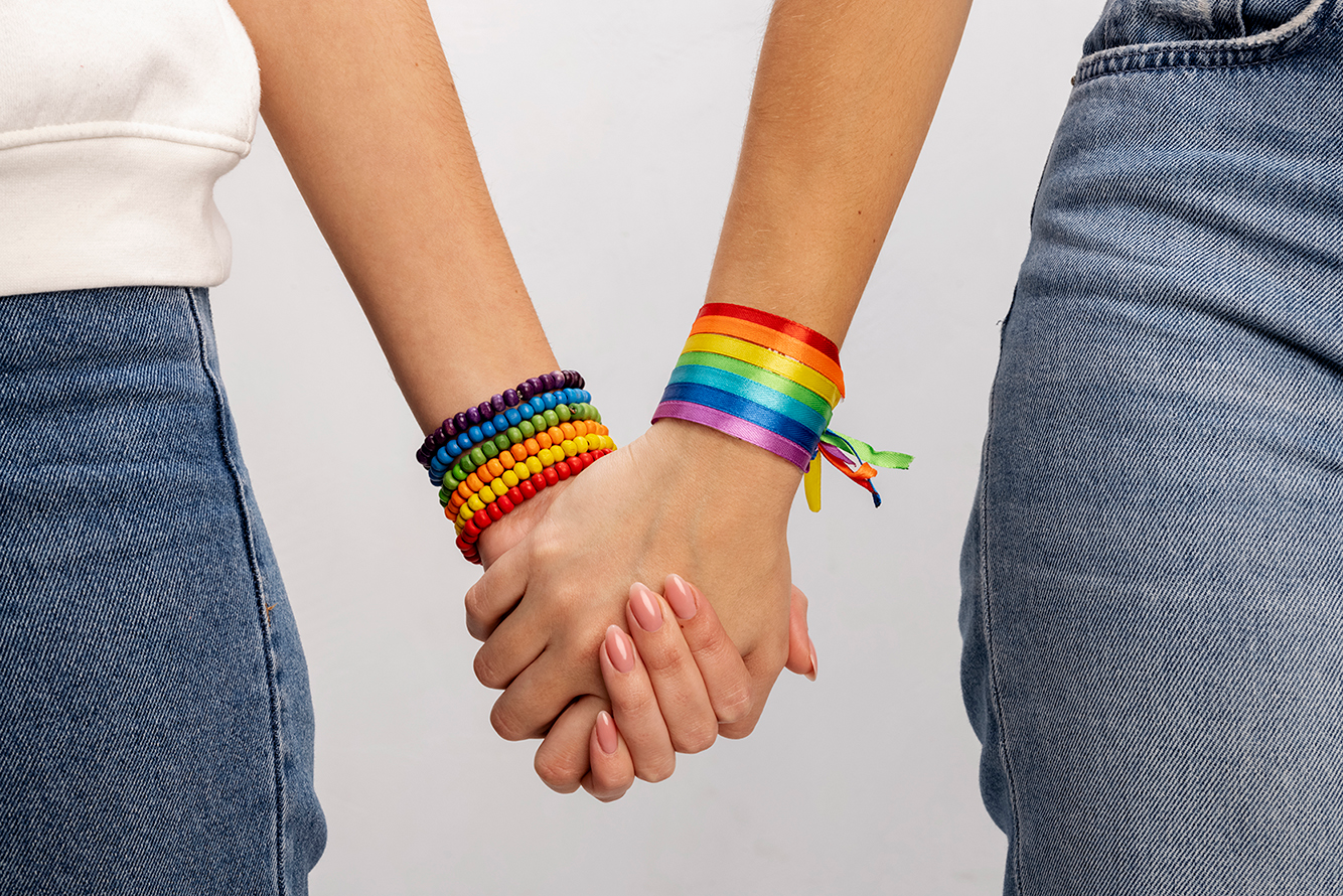 Bracelet amitié rainbow satin Bracelets LGBTQIA+