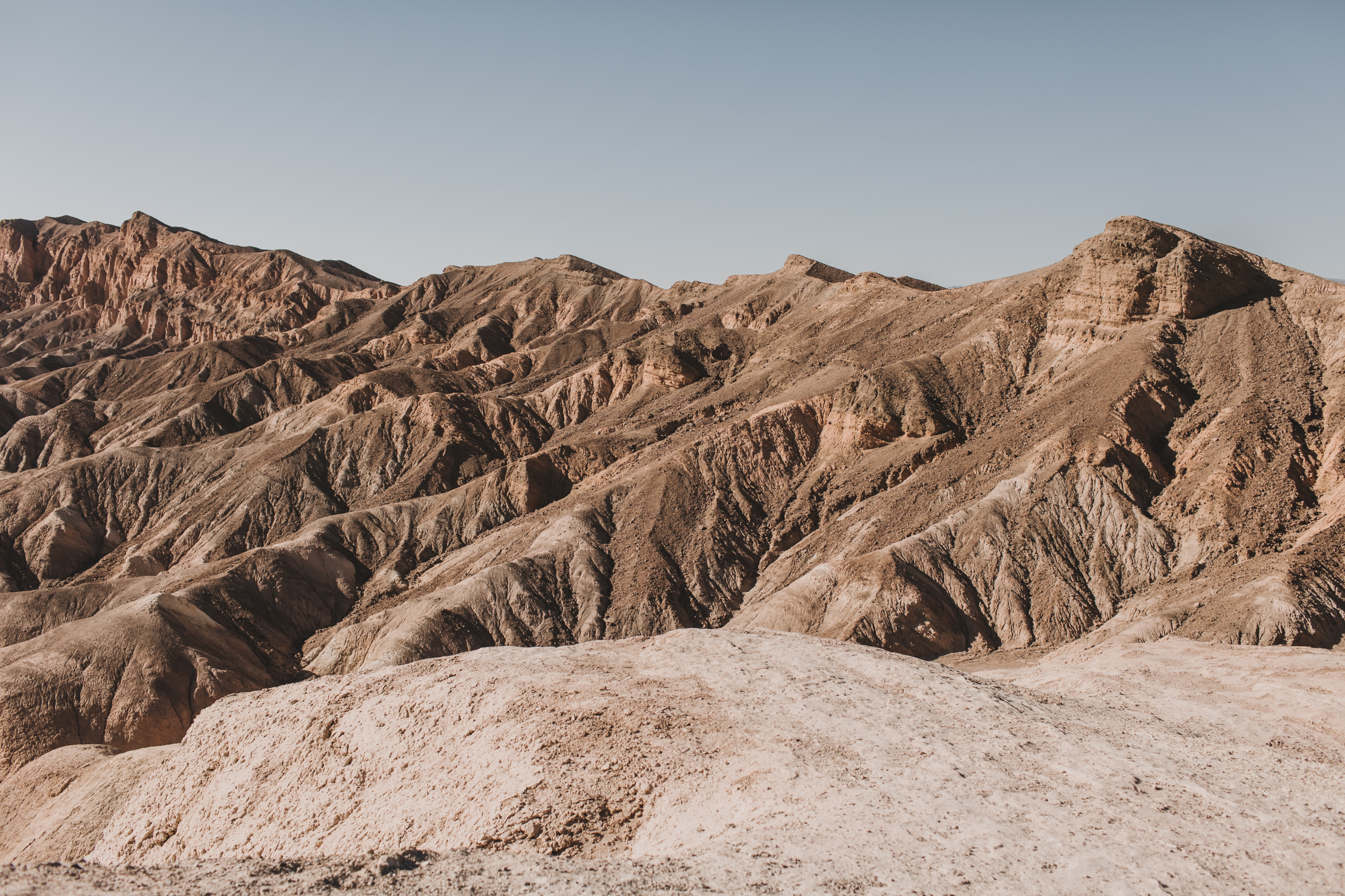 Death Valley National Park. Photo by Vlada Karpovich: https://www.pexels.com/photo/brown-rocky-mountain-under-blue-sky-4452120/