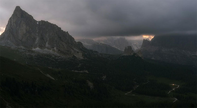 Grey, dark and grizzly mountains in Europe