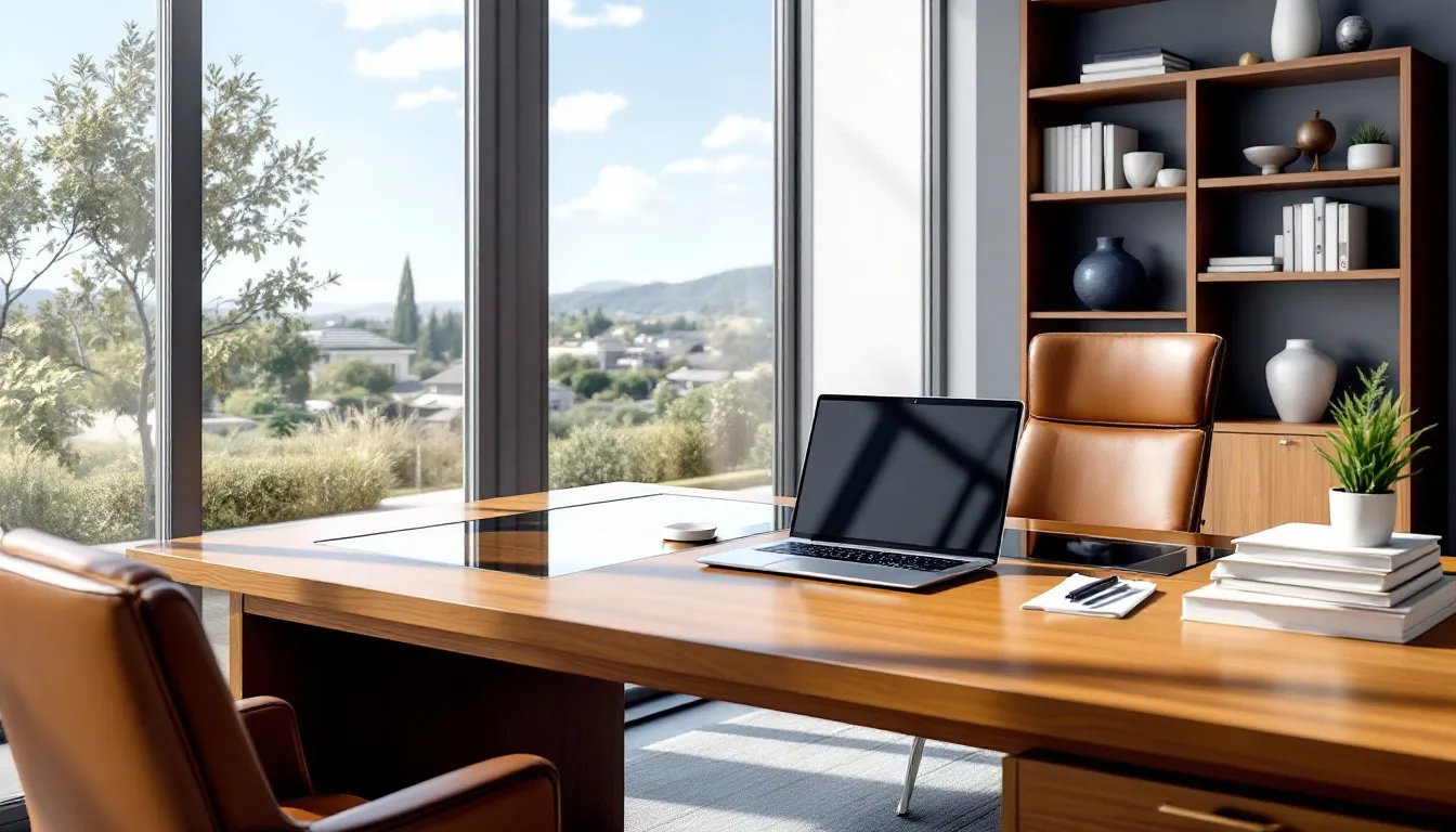 An overview of estate mediation in Orange County, CA, showcasing a mediator's workspace.