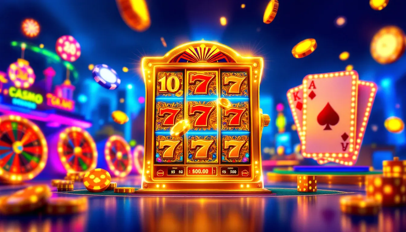 A vibrant and engaging online casino interface showcasing various games and bonuses.