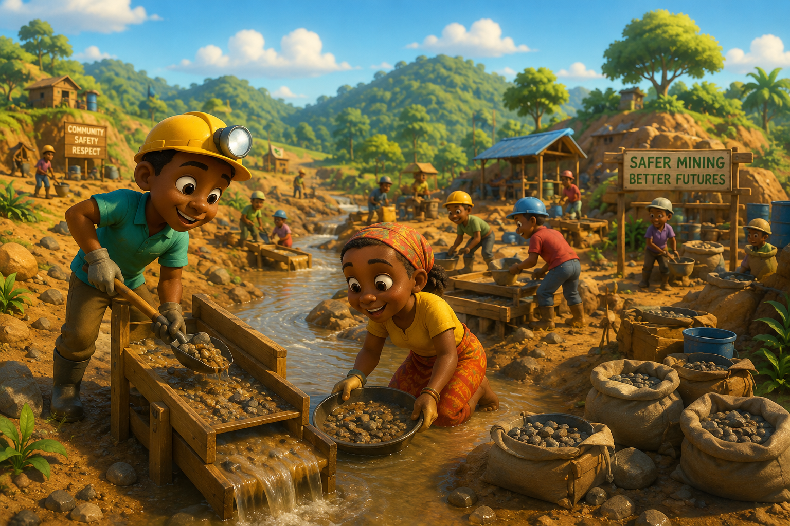 Joyful teamwork in the mining valley