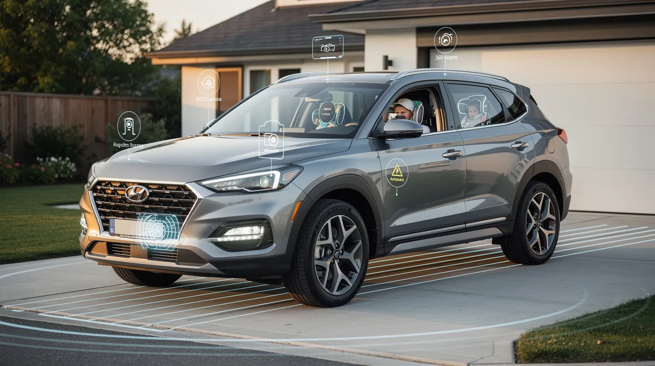 Un SUV familial moderne, équipé de technologies de sécurité avancées, se distingue par son design haut de gamme et son espace confortable pour les passagers. Ce véhicule allie excellence et praticité, idéal pour les déplacements en famille.