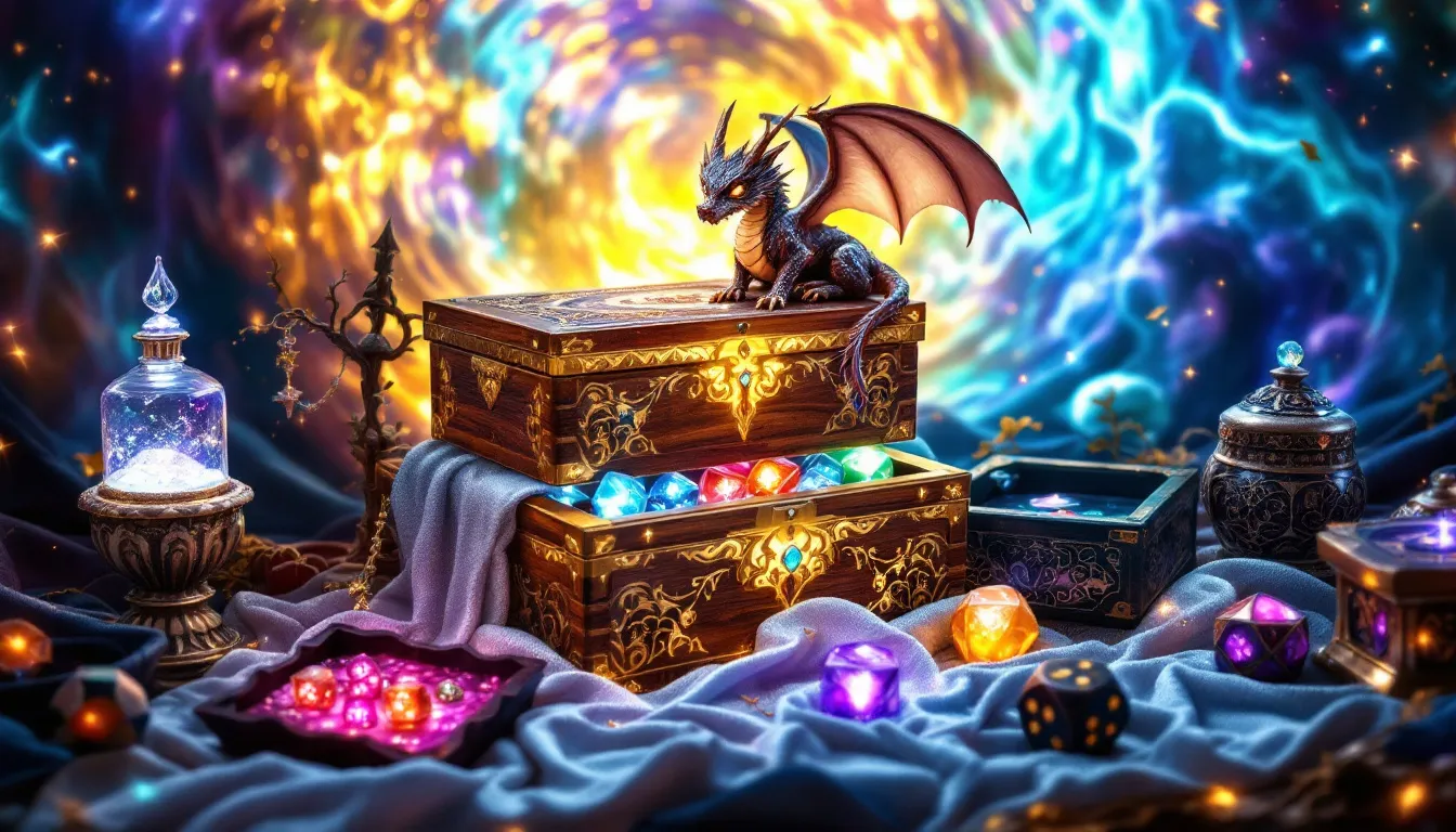Accessories for enhancing dice collections.