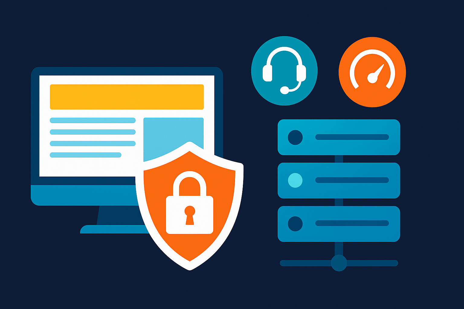 Grafik, die die Vorteile von Managed Hosting zeigt