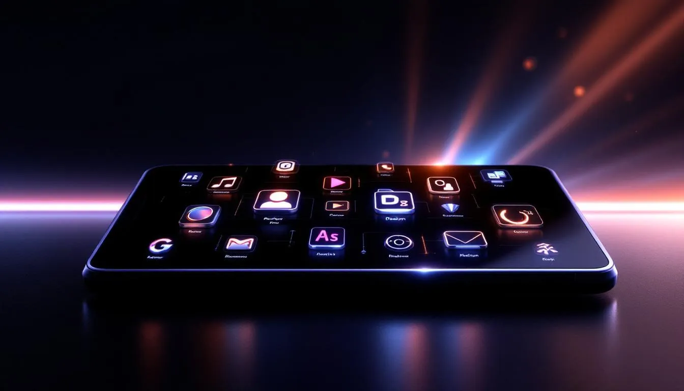 Comparaison de diverses applications de design 3D sur une tablette, affichant des icônes d'application.