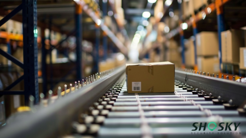Secure packaging on conveyor belt deters gray market infiltration