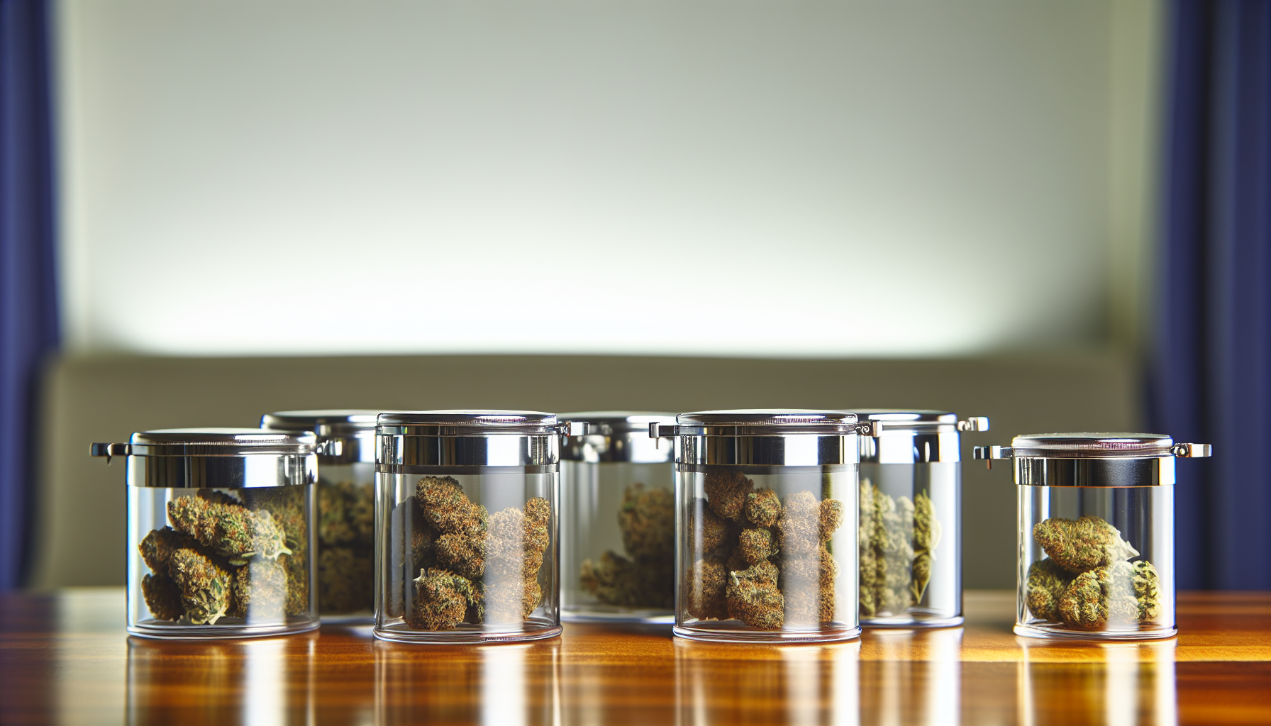 Storing weed in airtight jars to contain cannabis scent