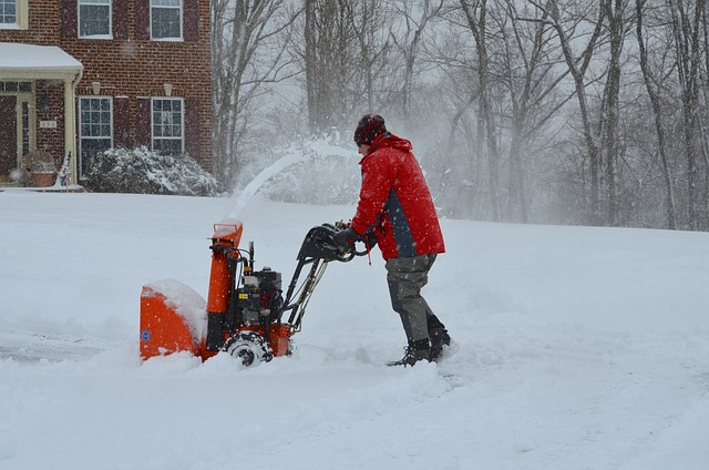 snow thrower with auger belt