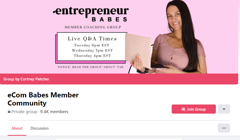 eCom Babes Facebook Group