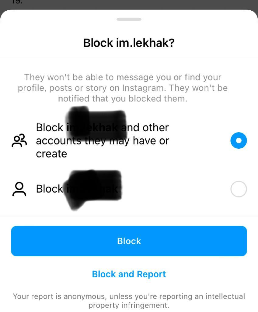 Confirm your blocking