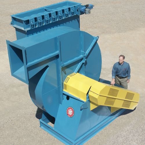 A picture of a pulverizer machine with air heaters and custom feeders