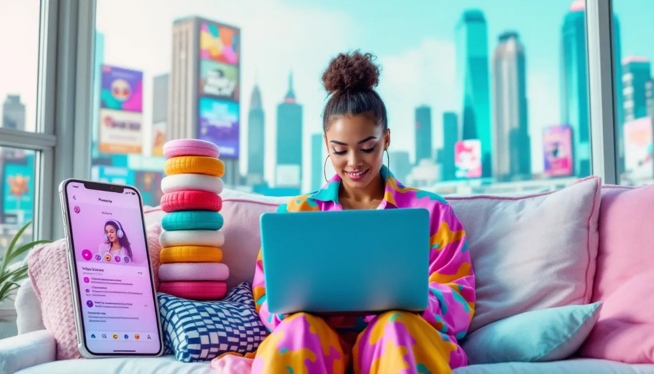 A person browsing a website to hire celebrities for video messages.