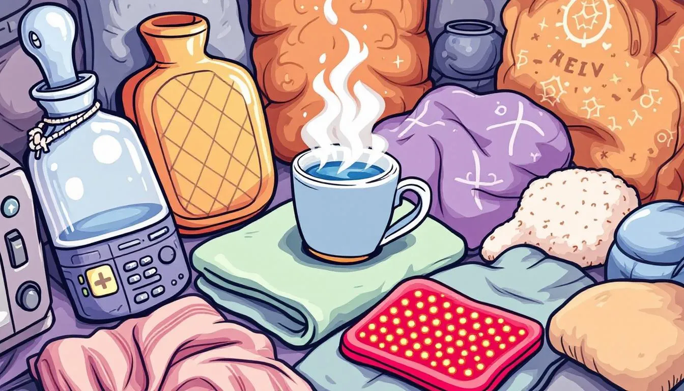 A variety of hot water bottle alternatives displayed together.