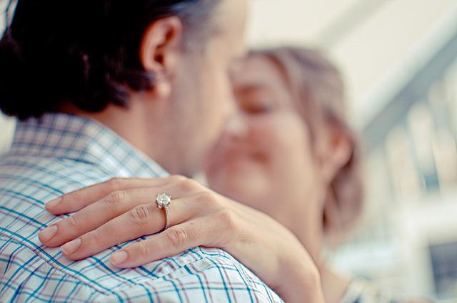 couple, engagement, ring